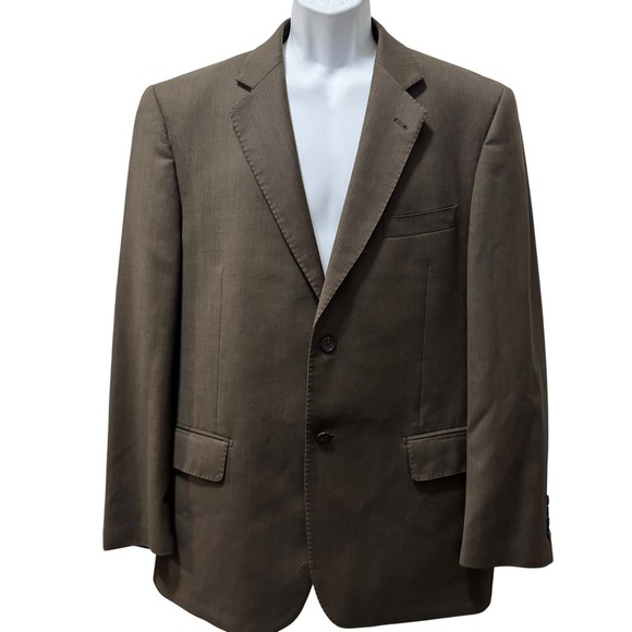 Baroni Other - Baroni Couture Super 150s‎ Wool Sport Coat Blazer Brown Men's Size 46R